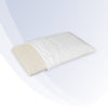 "Foam pillow with textured natural latex surface on a white background"